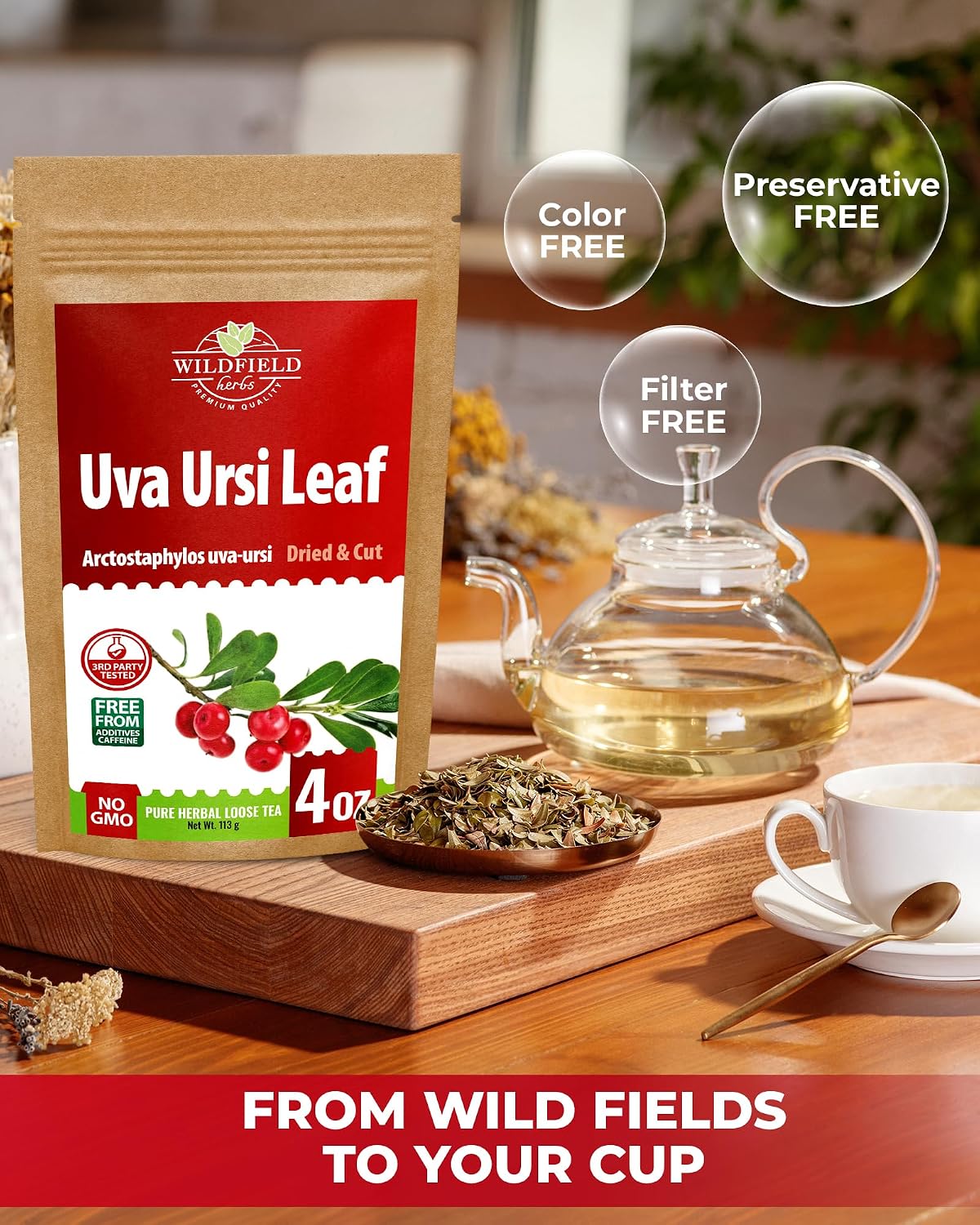 4 oz. Uva Ursi Leaf Tea Herb (Arctostaphylos Uva-Ursi) - 113g Uva-Ursi