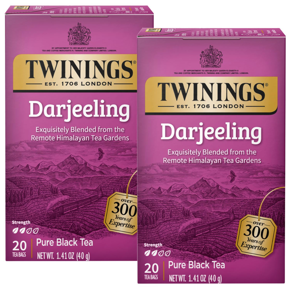 Twinings Darjeeling Tea - A Delicate, Dry Black Tea, Sophisticated Coffee Alternative with Less Caffeine, Individually