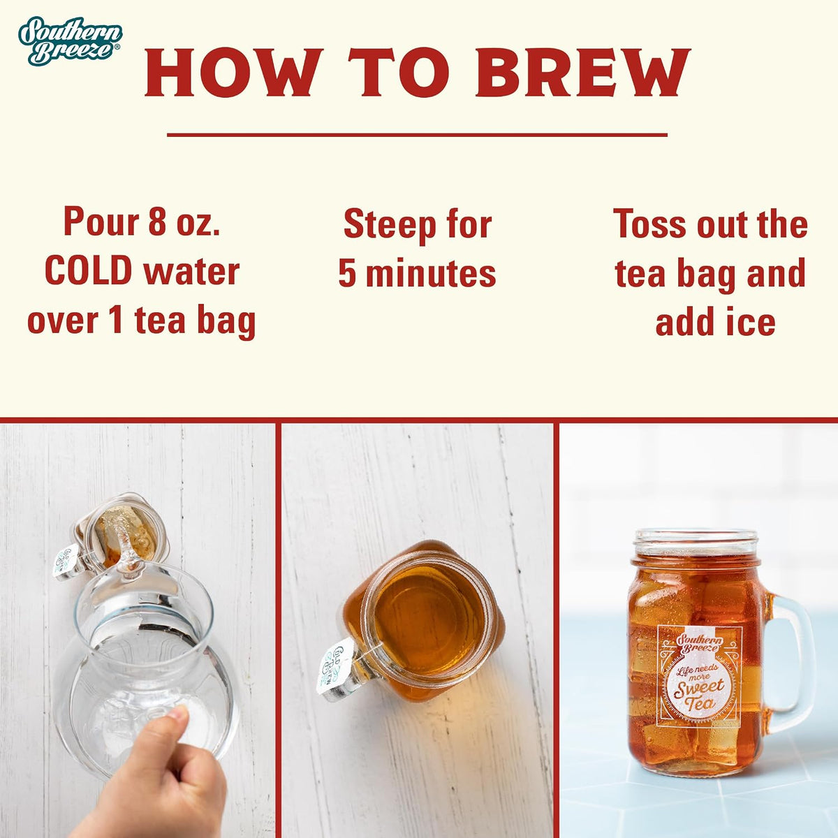 Southern Breeze Cold Brew Sweet Tea Blood Orange Iced Tea 20 Count