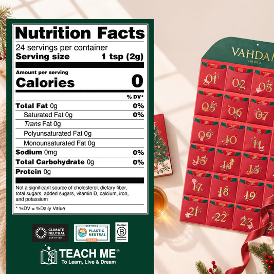 VAHDAM Tea Advent Calendar 2026 LIMITED EDITION (24 Unique Loose Leaf Teas)