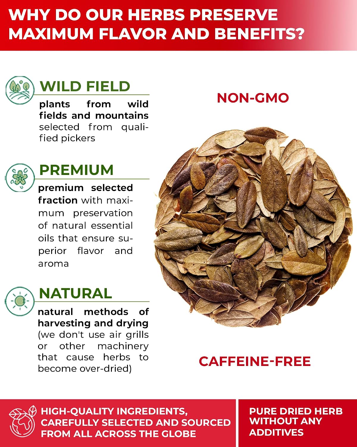 4 oz. Dried Cowberry Lingonberry Leaves Herbal Tea (Vaccinium Vitis-Idaea) - 113g Cowberry Leaf Herb Tea Hojas De Arándano