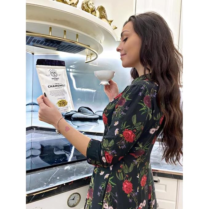 Ancient Foods Organic Chamomile Tea – Chamomile Greek Mountain Tea, Organic and Caffeine Free Tea Loose Leaf from Greece (40g)