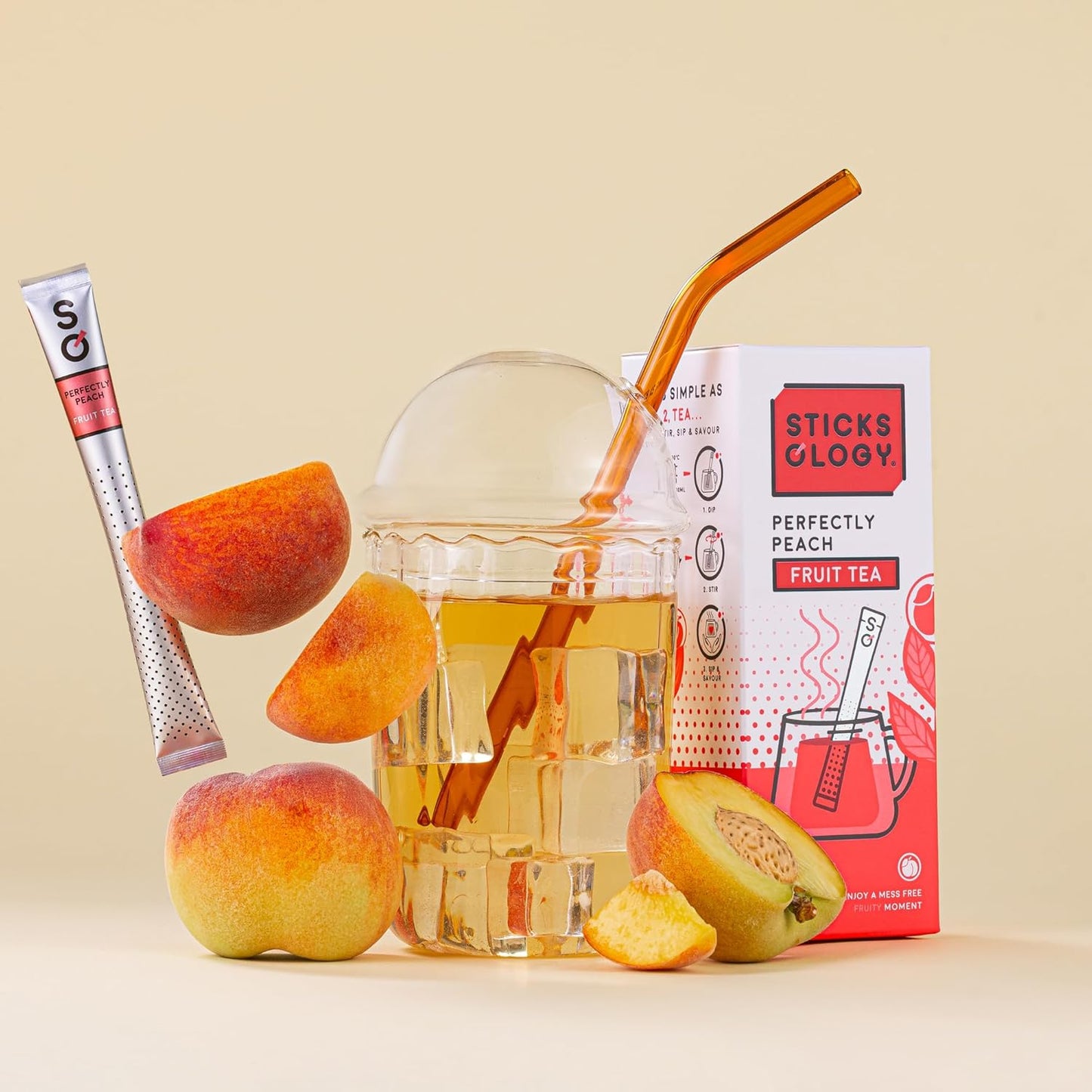 Sticksology Perfectly Peach Tea Sticks - Fruit Tea
