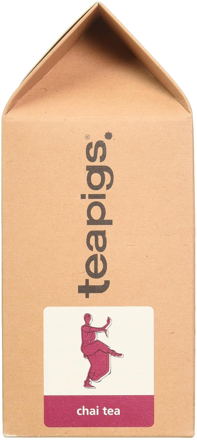 teapigs, Chai Tea, Made with Whole Leaves, Whole Leaf Tea Temples, 50 Count, Pack of 50, Bold, Warmly Spiced Black Tea Blend