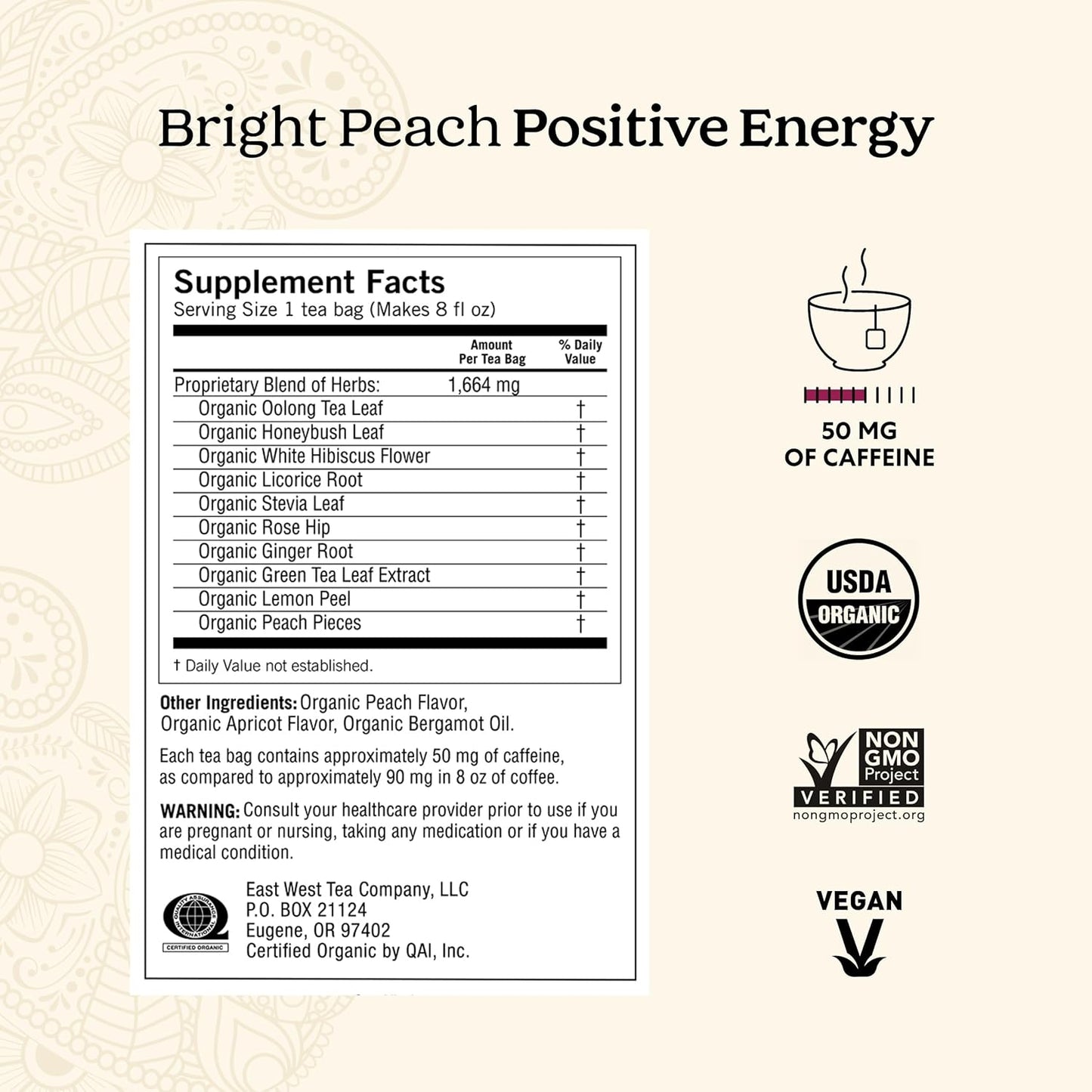 Yogi Tea - Morning Energy Variety Pack (3 Pack) Includes Peach Bergamot Bright Day, Sweet Tangerine Positive Energy, Spiced Blackberry Focus - 48 Organic Tea Bags