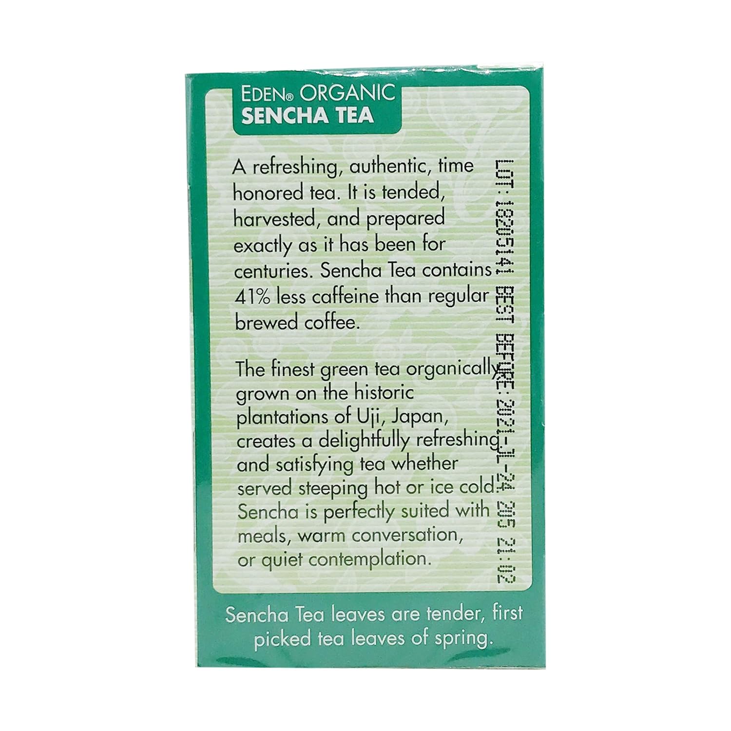 Eden Foods Tea Sencha Green Organic, 16 ct