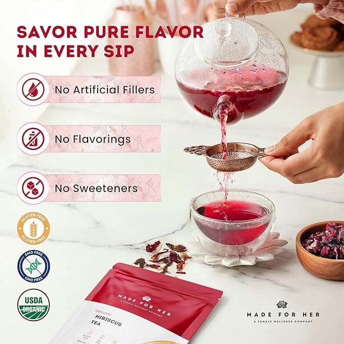 Premium Loose Leaf Tea Collection – Organic Herbal & Black Teas for Wellness and Relaxation – Earl Grey, Hibiscus, and Chamomile Varieties – Caffeine & Caffeine-Free Options – 4 oz Bags (Hibiscus Tea)