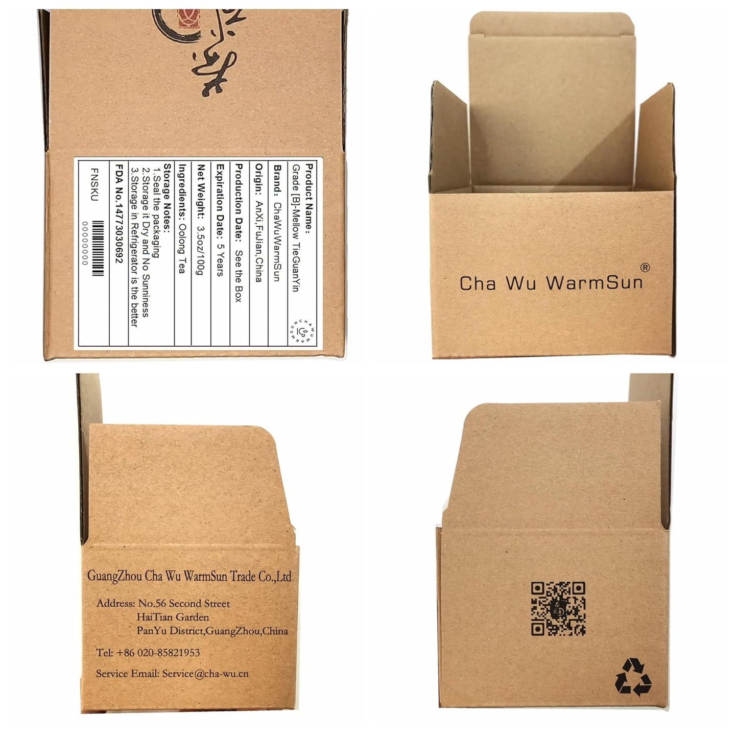 ChaWuWarmSun-[B] Mellow TieGuanYin Oolong Tea,3.52oz/100g,Chinese WuLong Cha Loose Leaf