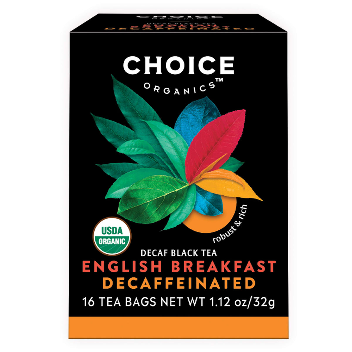 Choice Organic Teas Choice Organics Decaffeinated English Breakfast Tea, 16 Tea Bags (3 Pack)
