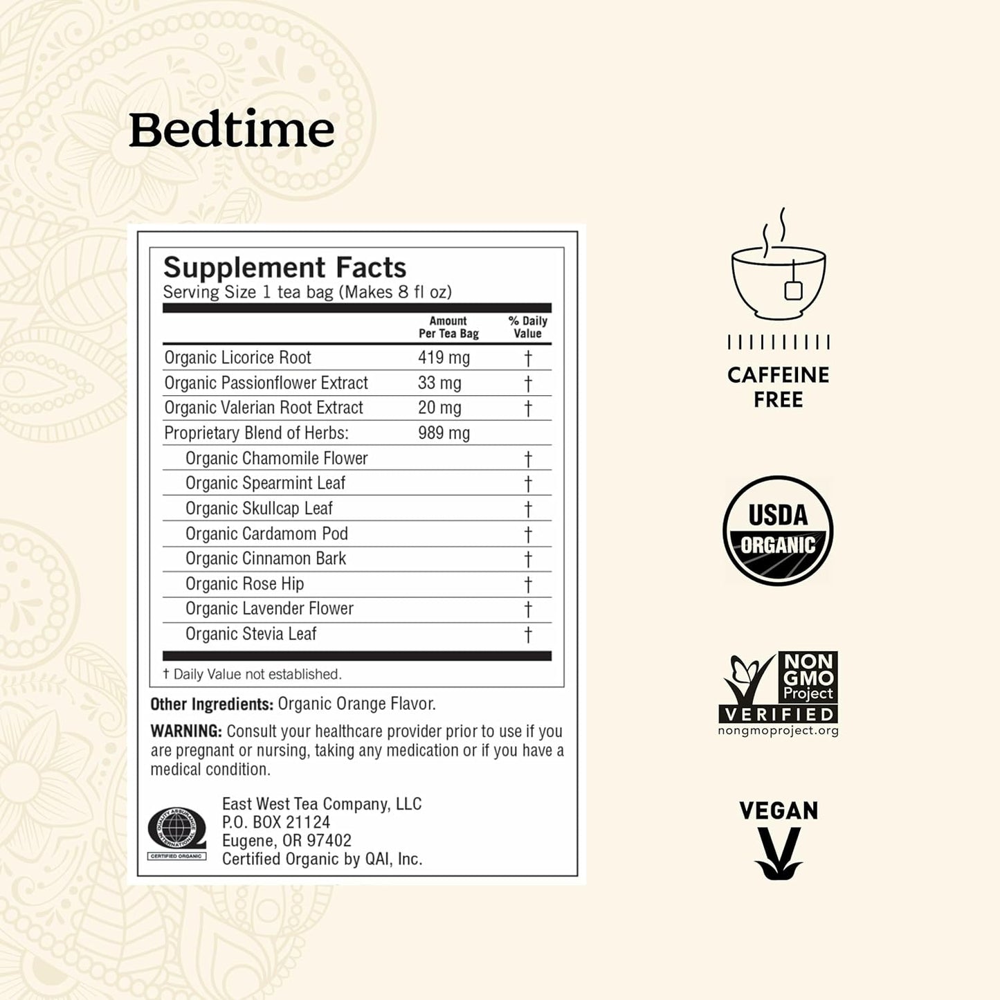 Yogi Tea Bedtime Tea - 16 Tea Bags per Pack (4 Packs) - Chamomile & Passionflower Herbal Tea Blend - Tea to Support a Good Night's Sleep - Includes Lavender, Licorice Root, Spearmint & Cardamom