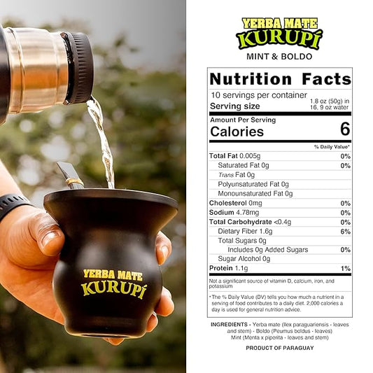 Kurupi Mint Boldo Yerba Mate 500 g (1.1 lbs)