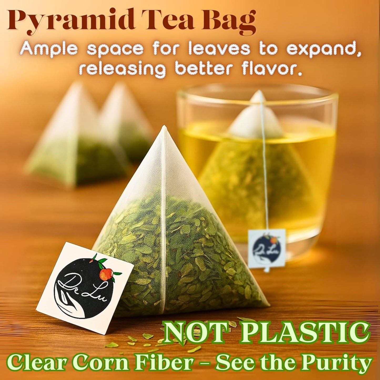 Dr. Lu’s Organic Yerba Mate Tea (Unsmoked) | High-Altitude Grown in Argentina | Naturally Caffeinated Clean Energy &amp; Focus | 30 x 3g Vitality Brew Corn Fiber Pyramid Bags (No Plastic, No Nylon)