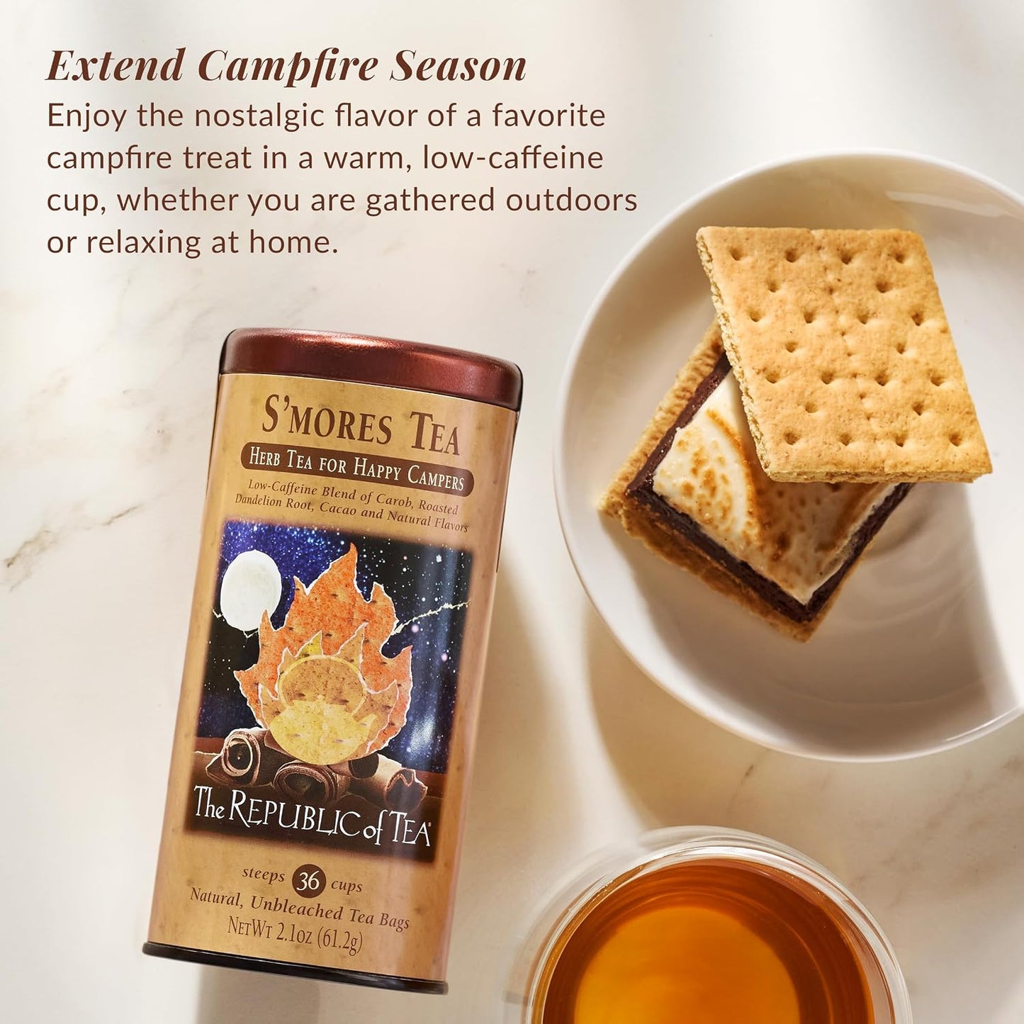 The Republic of Tea S’mores Herbal Tea, Low-Caffeine, 36 Ct