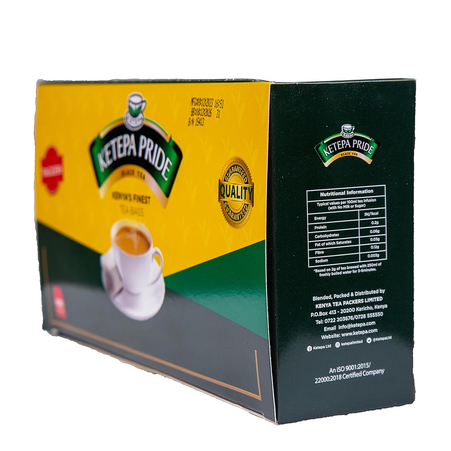 Ketepa Pride Standard Pack, 200 g, 100 Tag Less Teabags