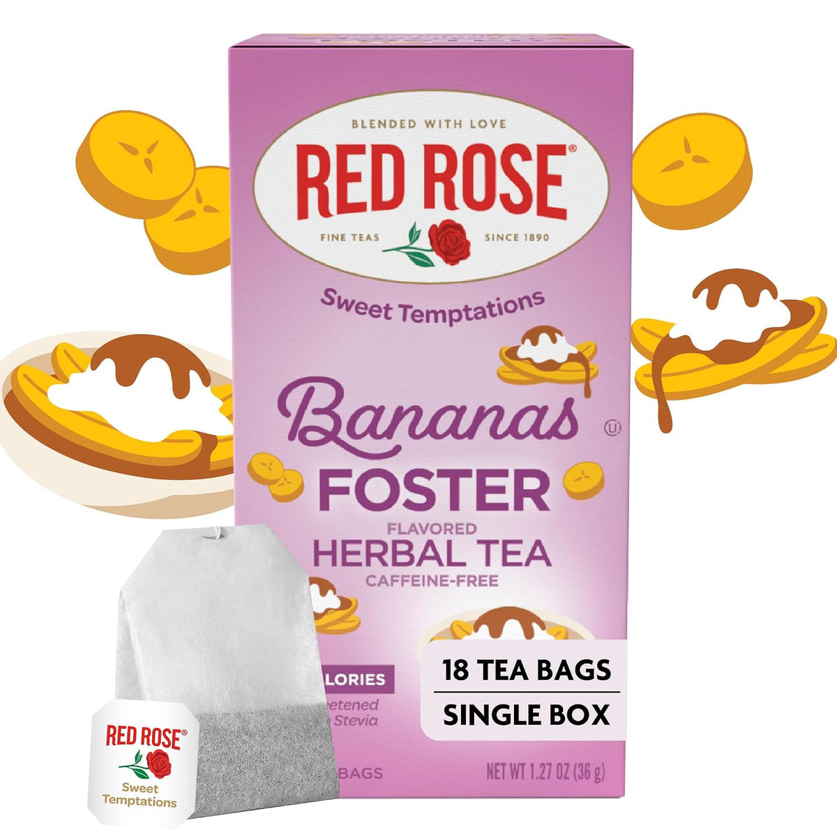 Red Rose Sweet Temptations Banana Foster Dessert Herbal Tea