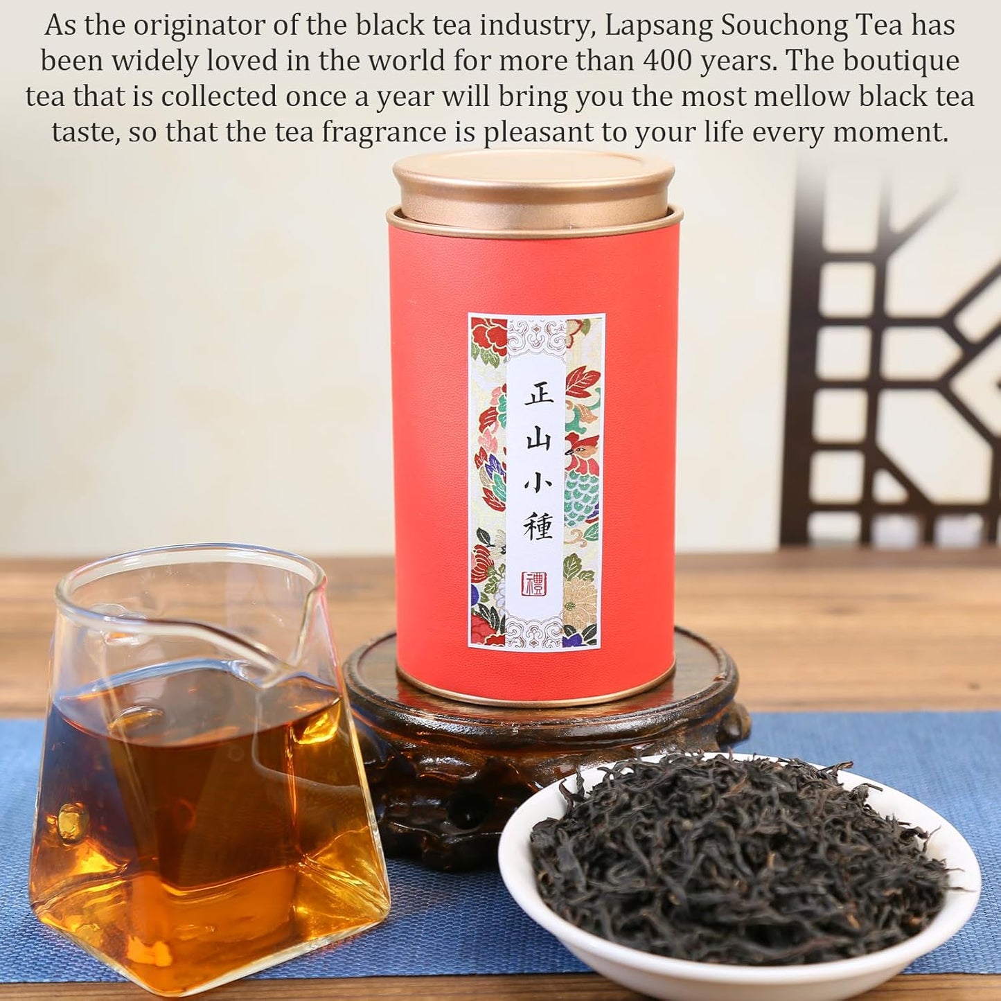 CHADUO Lapsang Souchong Tea Loose Leaf Premium ZhengShanXiaoZhong Black Tea Leaves From Fujian Wuyi Mountain 5.29/150g No Smoked Natural Floral And Fruity Aroma 正山小种 红茶