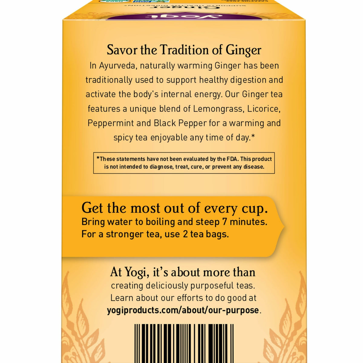 Yogi Ginger Organic Digestive Tea, 16 Tea Bags (4 Pack)