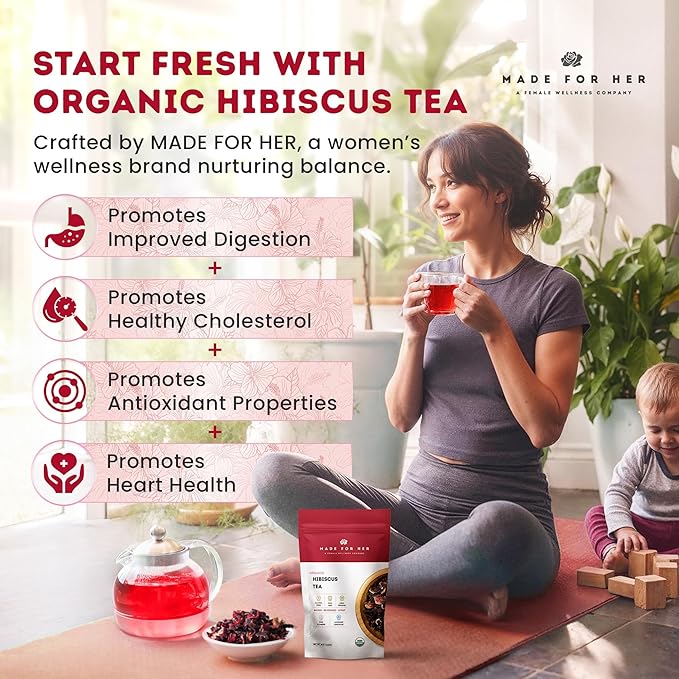 Premium Loose Leaf Tea Collection – Organic Herbal & Black Teas for Wellness and Relaxation – Earl Grey, Hibiscus, and Chamomile Varieties – Caffeine & Caffeine-Free Options – 4 oz Bags (Hibiscus Tea)