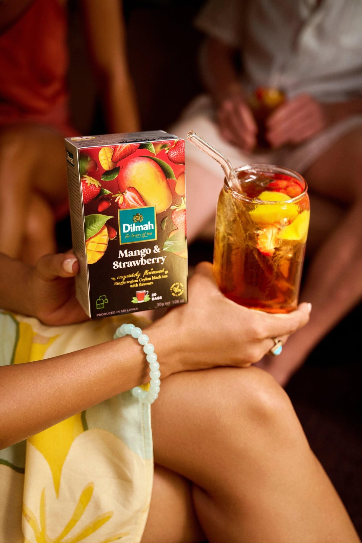 Dilmah Mango and Strawberry Flavored Ceylon Black Tea - 20 Tea Bags - Sri Lanka Ceylon Dilmah Mango Strawberry Tea Real Tea