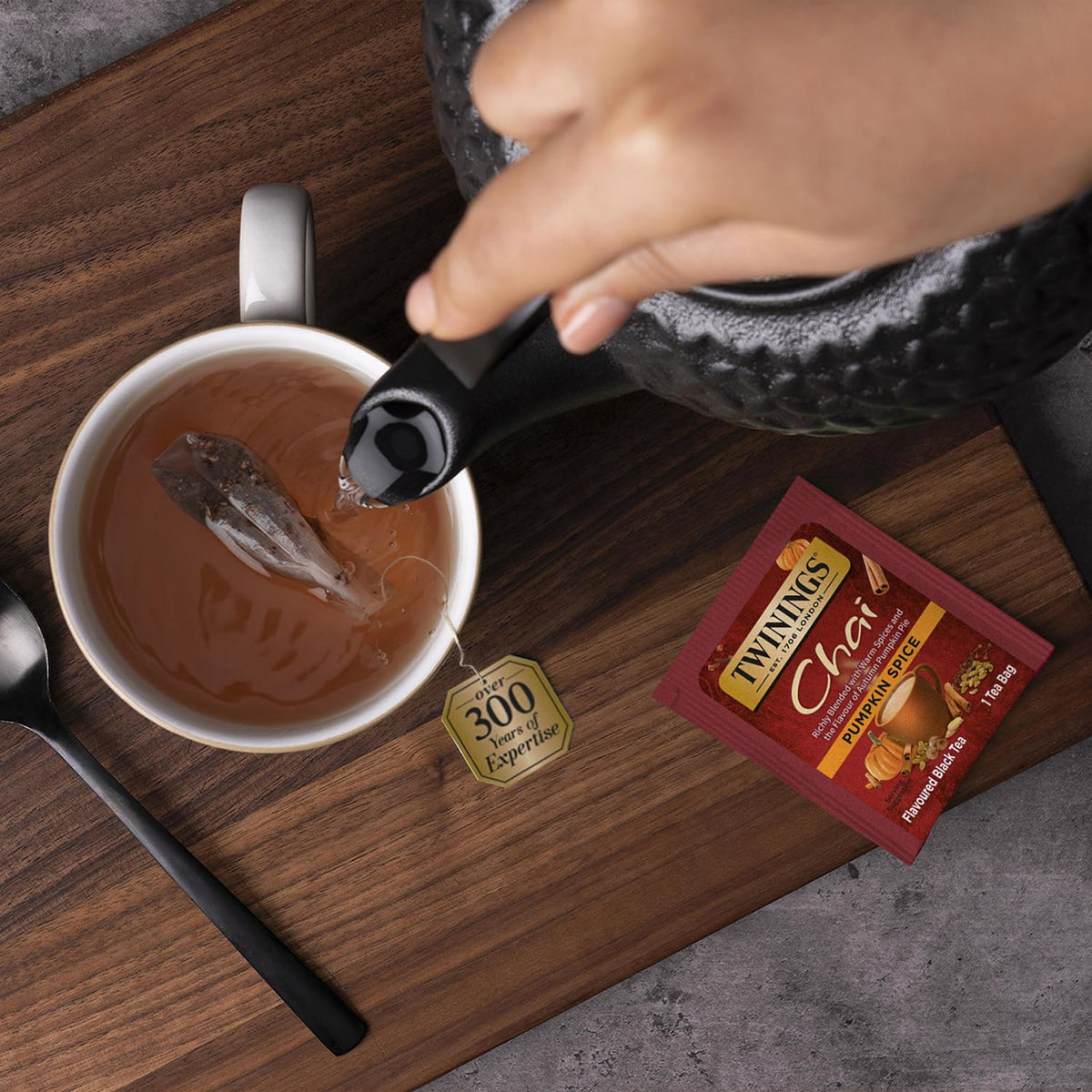 Twinings Pumpkin Spice Chai Black Tea 2-Pack, 20 Count Ea