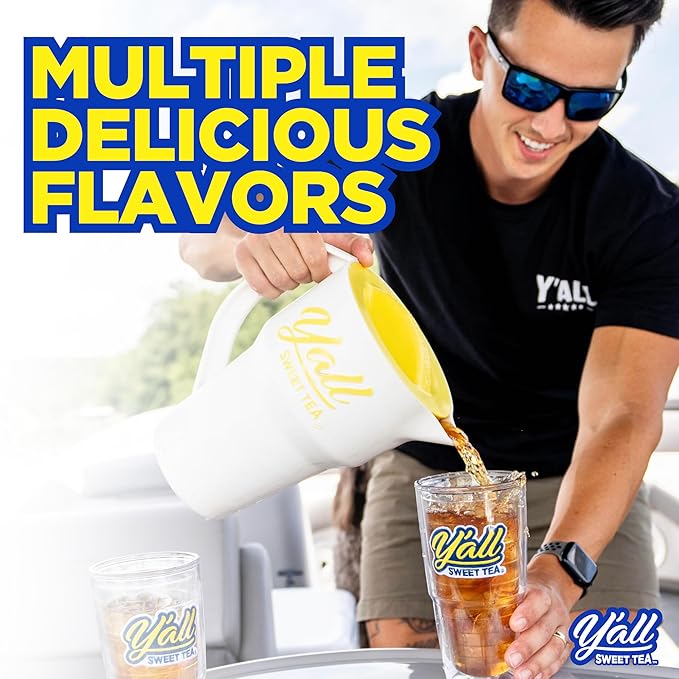Y'all Sweet Tea - Half Sweet Tea Half Lemonade Iced Tea Bags One Gallon Size in 10 Gallons Per Pack Quick Brew Southern Ice Tea & Lemonade Blend | As Seen on Shark Tank (Caffeinated)