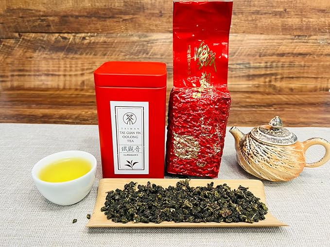 Xin Qing Tieguanyin Oolong Tea Tie Guan Yin Tea Iron Goddess Tieguanyin Taiwan High Mountain Oolong Tea Taiwan Gaoshan Ulong Tea 200g/7.05oz