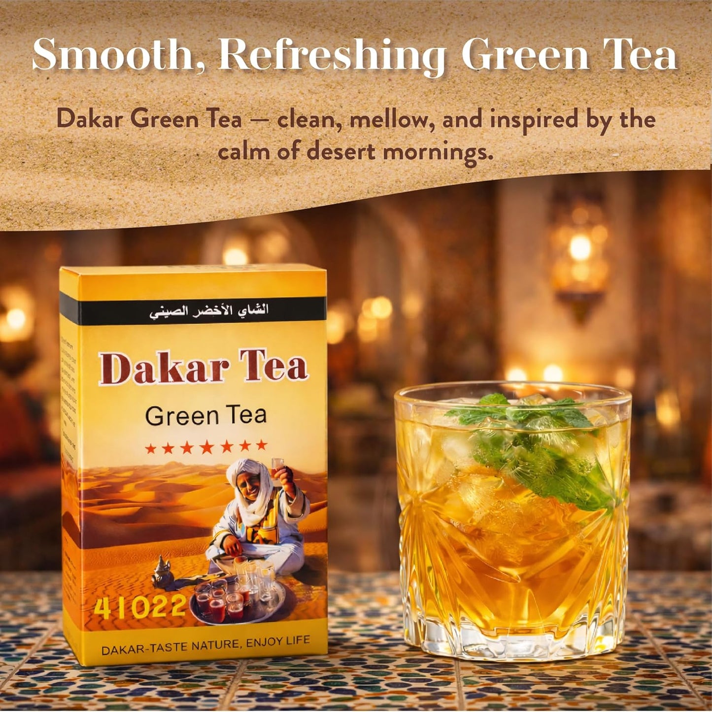 Dakar Tea Organic Green Tea Loose Leaf – 250g Loose Leaf Tea | Loose Green Tea | Organic Loose Leaf Green Tea | Hot or Iced