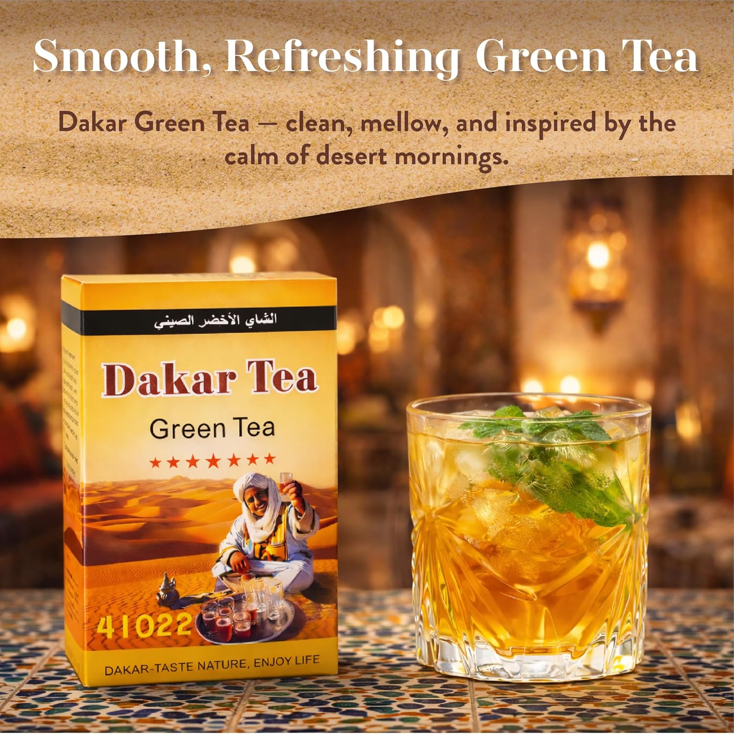 Dakar Tea Organic Green Tea Loose Leaf – 250g Loose Leaf Tea | Loose Green Tea | Organic Loose Leaf Green Tea | Hot or Iced