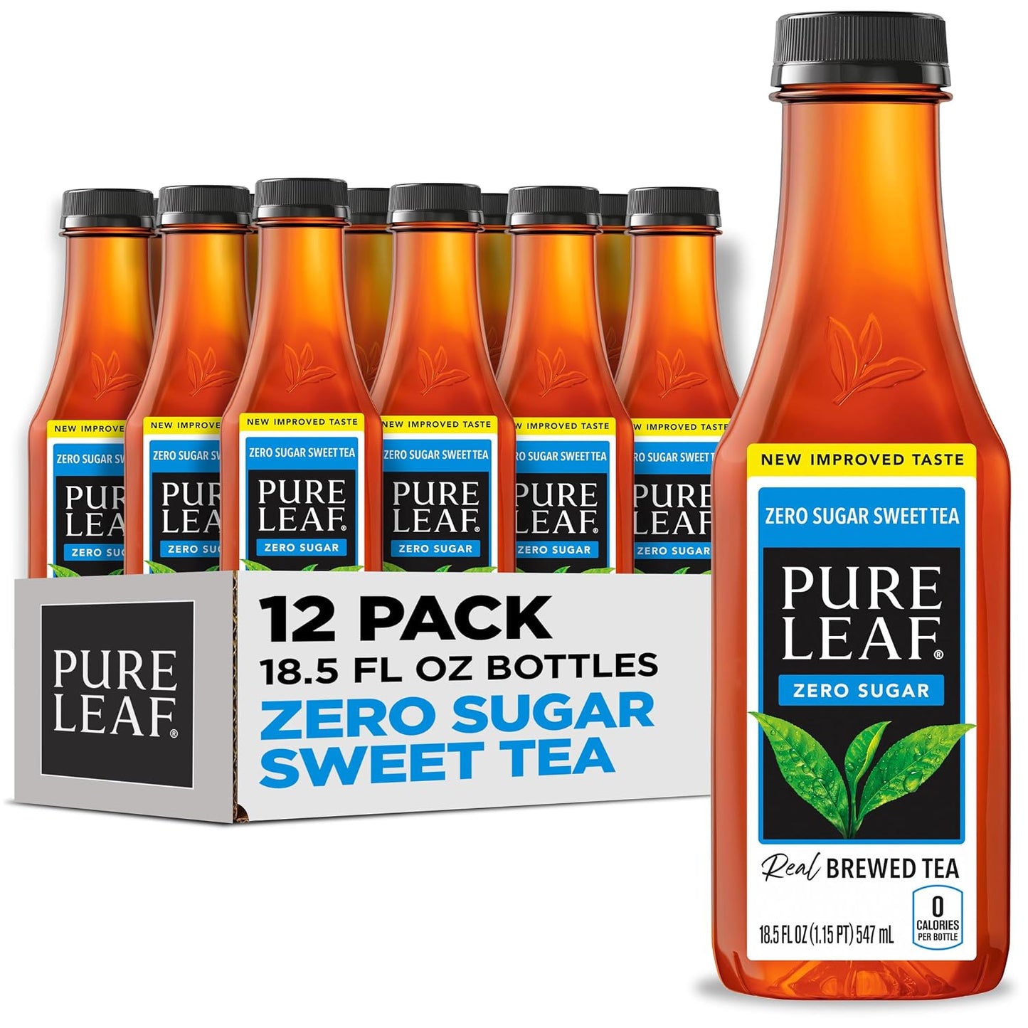 Pure Leaf Iced Tea, Zero Sugar Sweet Tea, 18.5 Fl Oz Bottles (12 Pack)