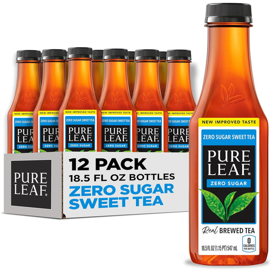 Pure Leaf Iced Tea, Zero Sugar Sweet Tea, 18.5 Fl Oz Bottles (12 Pack)
