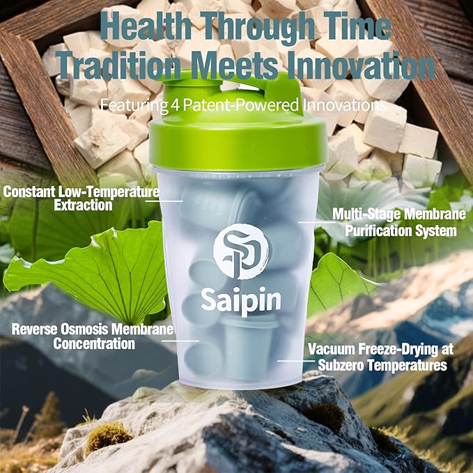 SAIPIN Lotus Green Tea Pods Variety Pack with Sports Cup,20 Pack 100% Organic Lotus Green Tea-Non-GMO，Gluten Free, Dairy Free, Sugar Free,Poria Tea