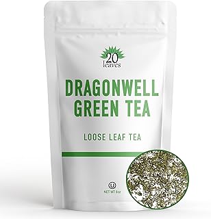 Dragonwell Loose Leaf Green Tea from China - Chinese - ½ lb Pouch - 8oz Resealable Bag - 1 Pack