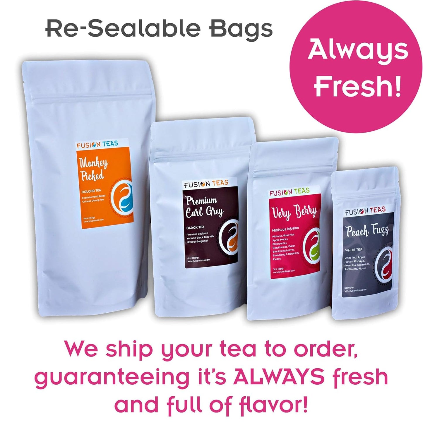 Monkey Picked Oolong Tea - Premium Loose Leaf - Fusion Teas - 16oz Pouch