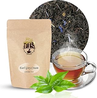 English Tea Store Earl Grey Cream Tea | Loose Leaf Tea Pouches | 16oz Bulk Pack | Smooth Vanilla & Bergamot Blend | Medium Caffeine | English Tea Store Signature | Premium Black Tea Leaves