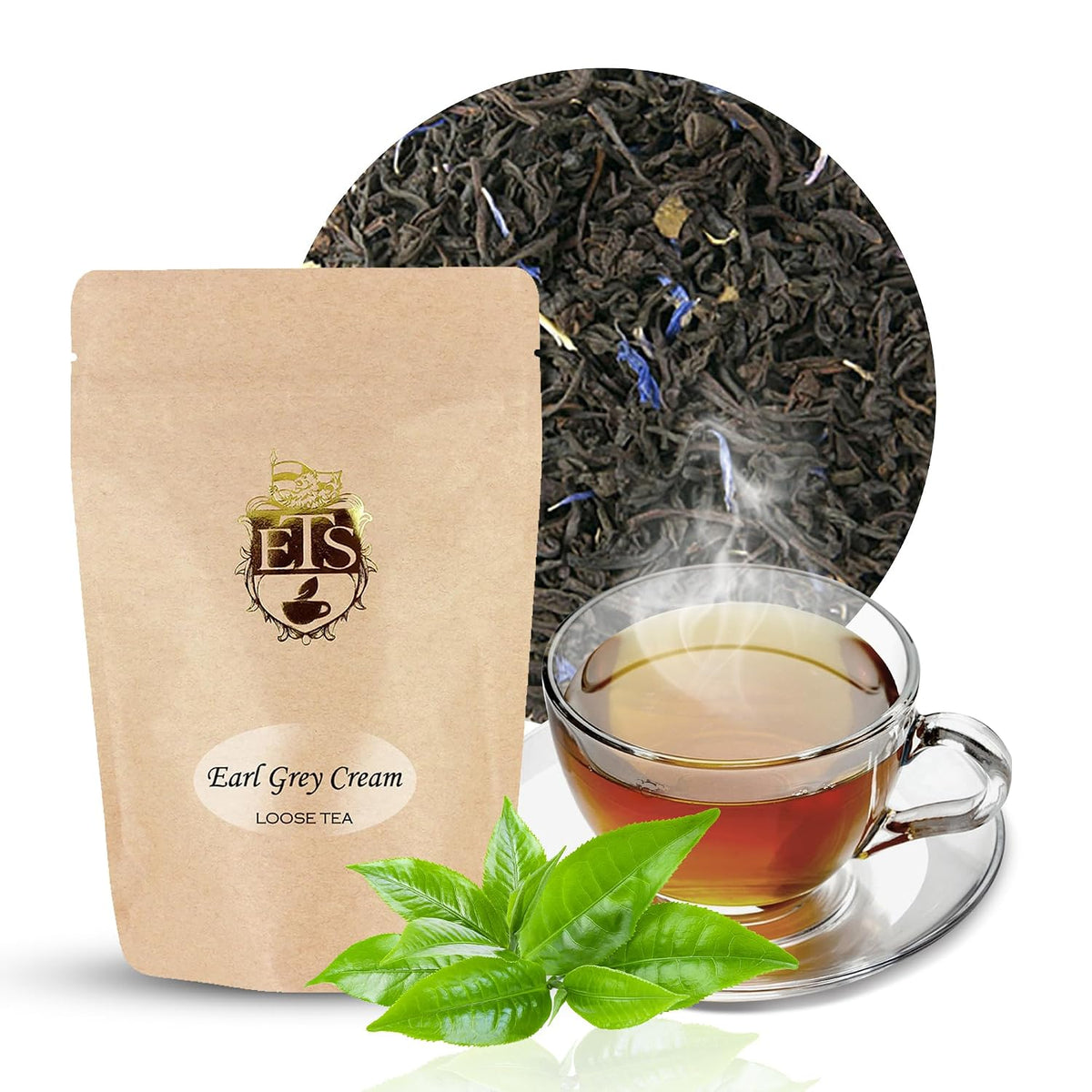 English Tea Store Earl Grey Cream Tea, Loose Leaf Tea Pouches, 16oz Bulk Pack, Smooth Vanilla & Bergamot Blend, Medium Caffeine