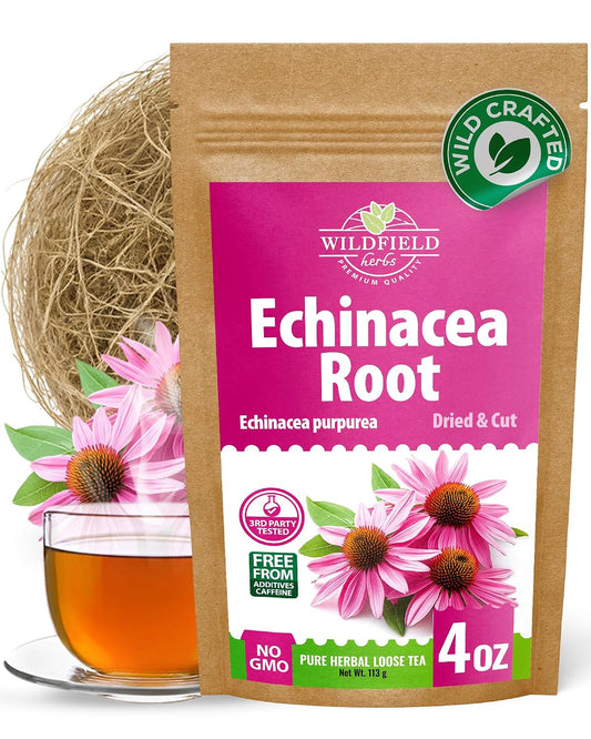 4 oz. Echinacea Root Herbal Tea (Echinacea Purpurea) – 113g Dried Tea Raíz de Equinácea