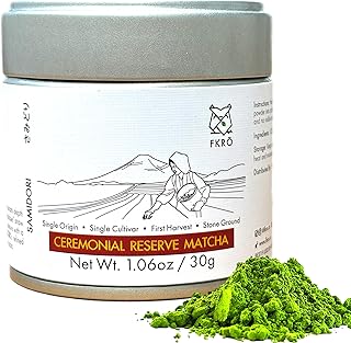 FKRO Ceremonial Reserve Matcha Samidori | 1st Harvest, Stone-Ground, Single Origin, Single Cultivar | Flown Fresh Monthly from Japan (30g/1.06oz) Tin