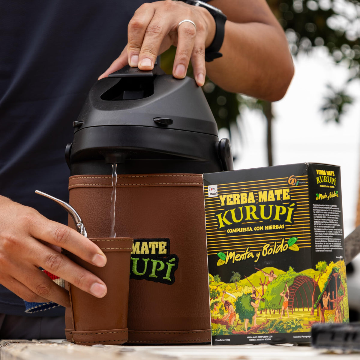 YERBA MATE KURUPI Kurupi Yerba Mate Menta Boldo 500g (17.6 oz) 4 Pack – Refreshing Mint & Boldo Herbal Blend, Traditional