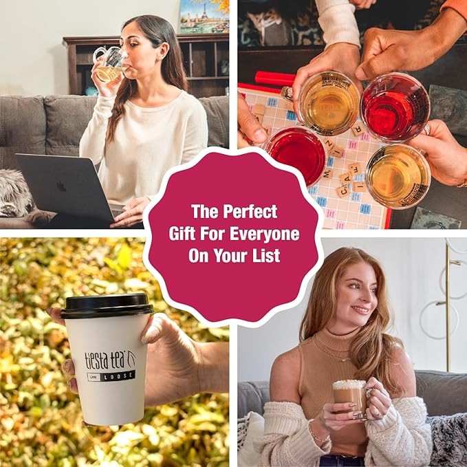 Tiesta Tea Fall Medley Dry Flight Set – Assorted Herbal, Black, Chai, and Fruit Tea Blends for Hot or Iced Brewing, Caffeine Free Loose Leaf Sampler Set with 9 Resealable Pouches