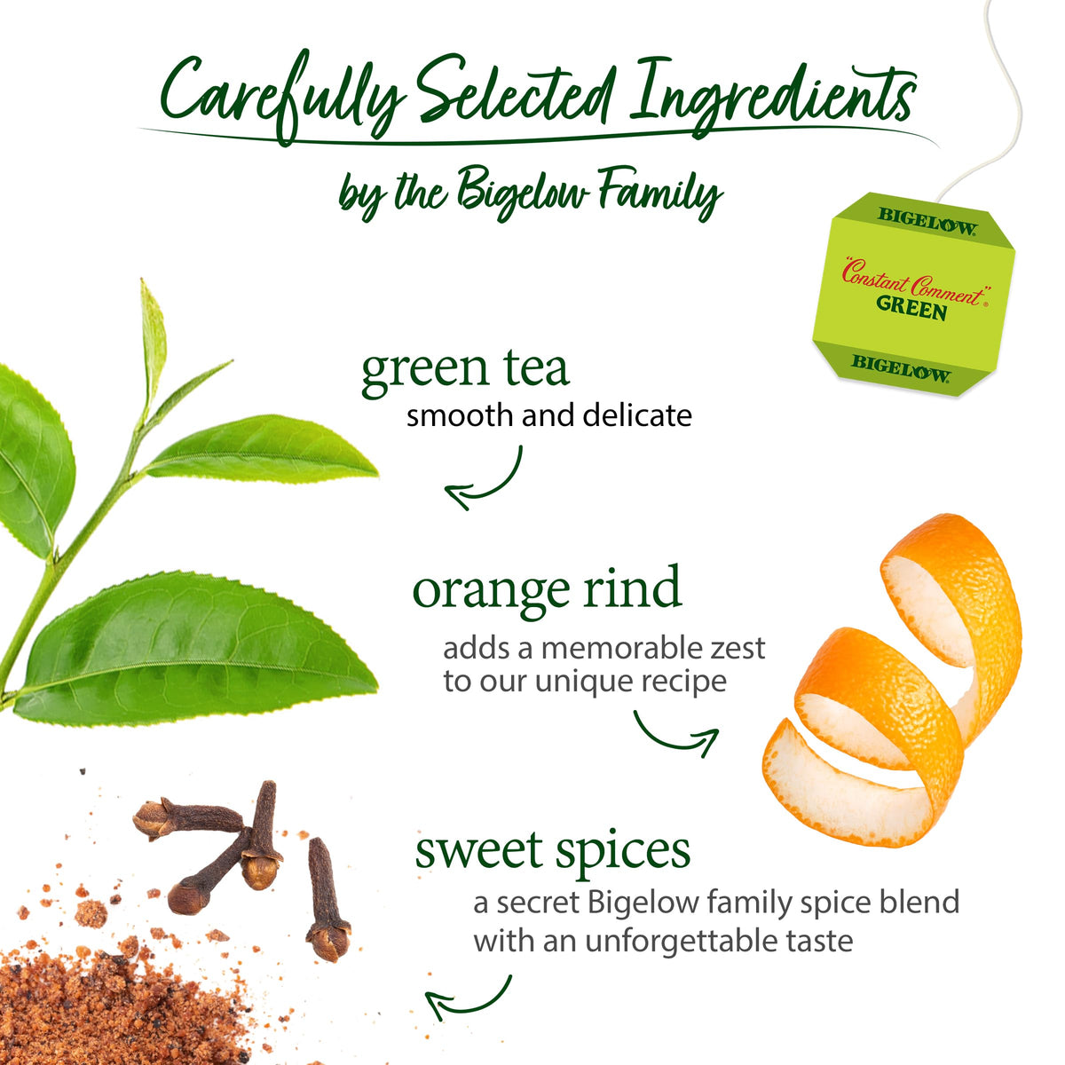 Bigelow Tea Constant Comment Green Tea, Caffeinated, 20 Count (Pack of 6) 120 Total Tea Bags