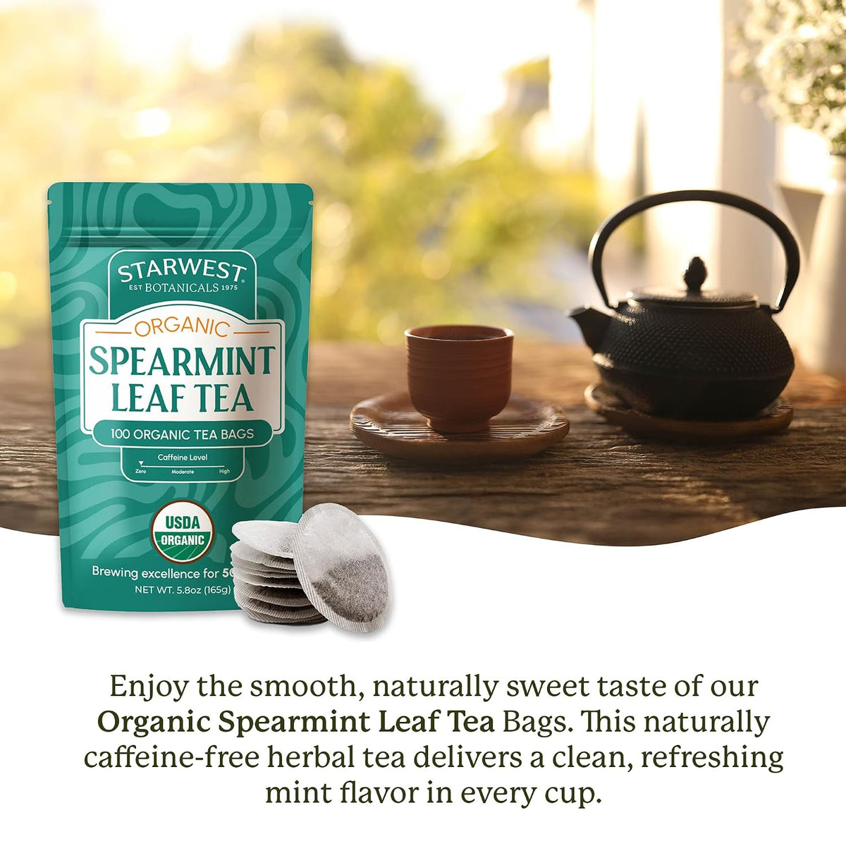 Starwest Botanicals Organic Spearmint Leaf Tea - Bulk Pack