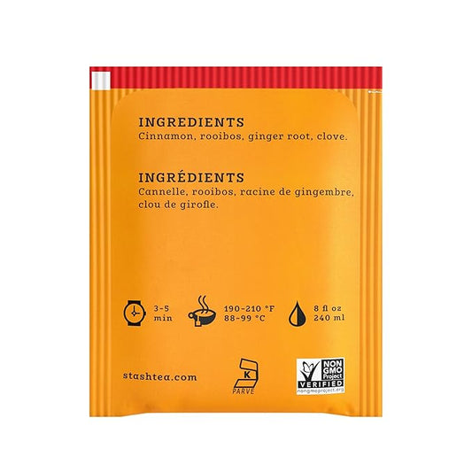 Stash Tea Spice Dragon Red Chai Herbal Tea, Box of 100 Tea Bags (Packaging May Vary)