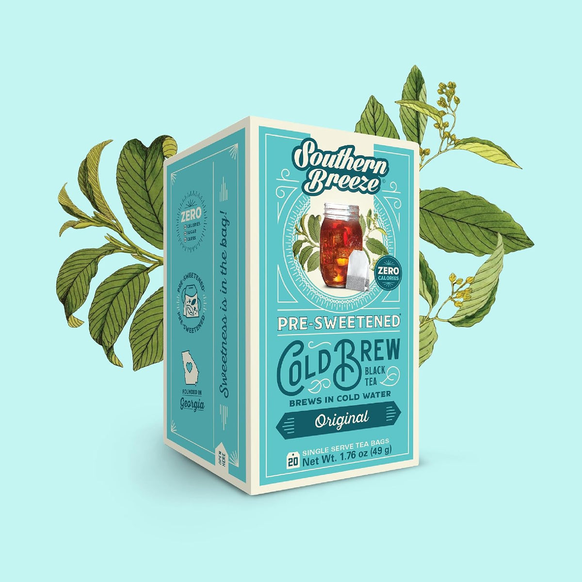 Southern Breeze Cold Brew Sweet Tea Original Iced Tea 20 Tea Bags