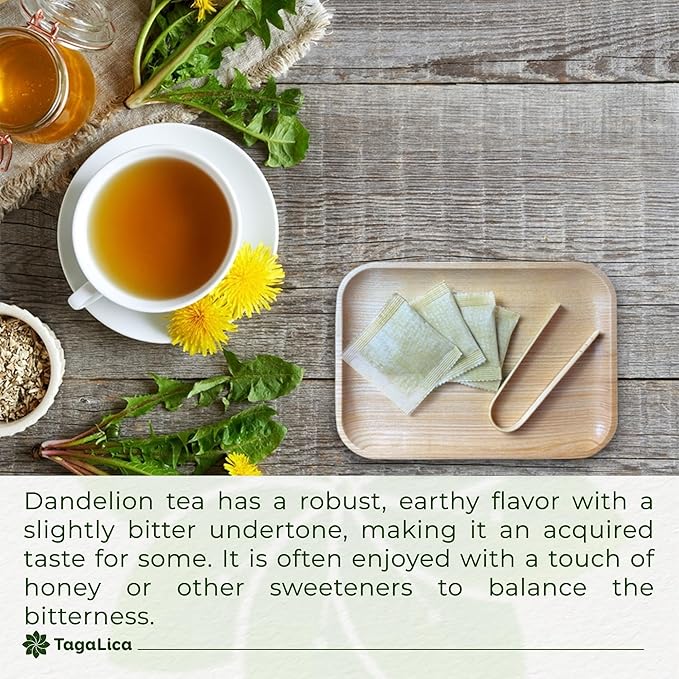 Tagalica, Premium 135 Dandelion Root Tea Bags, 100% Natural & Pure from Dandelion Root, Eco-Conscious Tea Bags, Herbal Tea. No Sugar, No Caffeine
