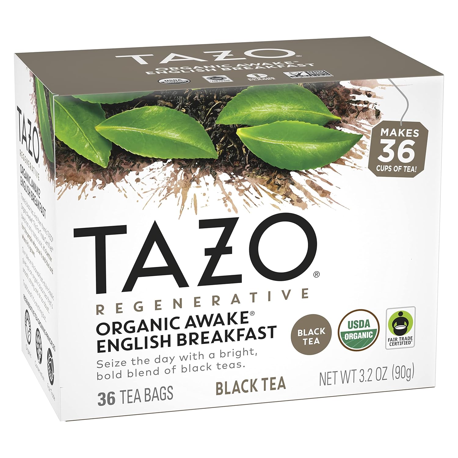 TAZO Tea Bags, Black Tea, Regenerative Organic Awake English Breakfast Tea, 36 Count