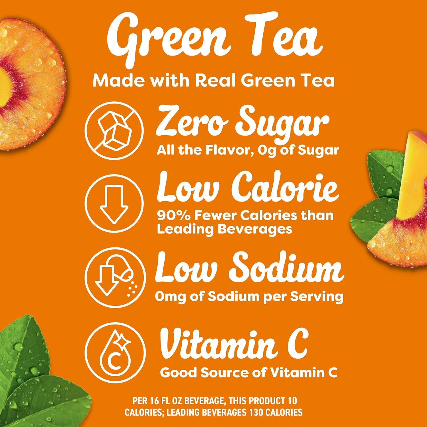Crystal Light Drink Mix, 10 Packets, for Convenient On-the-Go Flavorful Hydration, Naturally flavored with other natural flavor Peach Mango Green Tea, Zero Sugar, 0.8 oz