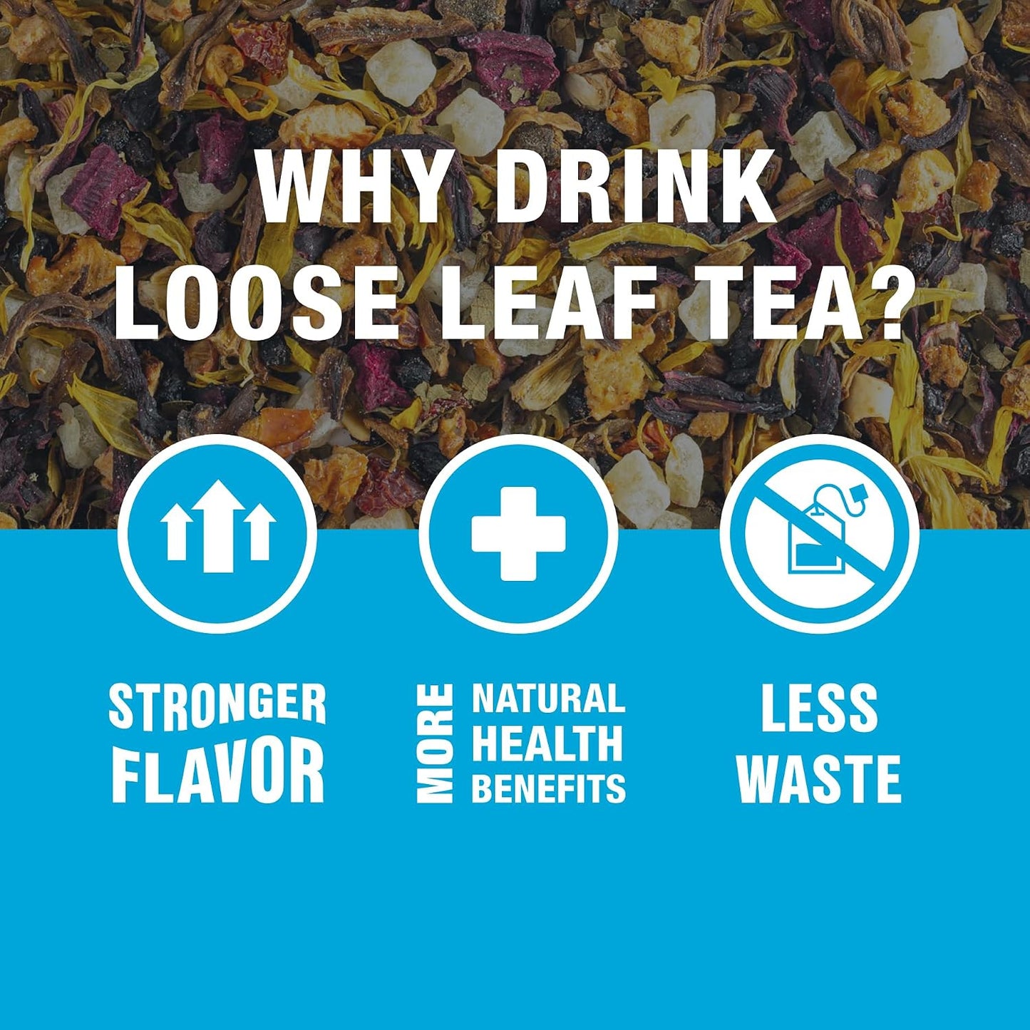Tiesta Tea - Peach Party, Peach Hibiscus Herbal Tea | Premium Loose Leaf Tea Blend, Non-Caffeinated Fruit Tea, Make Hot or Iced &amp; Up to 200 Cups, 16 oz Resealable Pouch