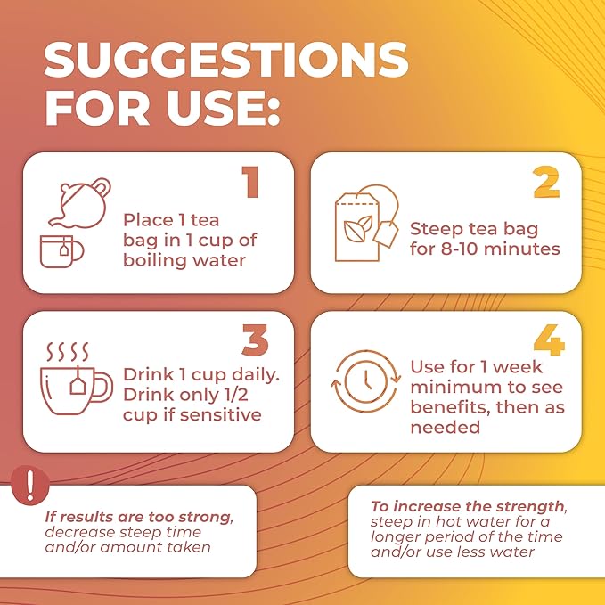 Total Tea SIimming Detox Tea Caffeine Free - 25 Day Detox - Weight l0ss for women with Chamomile, Hibiscus Tea & Ginger Root for Colon Cleanse – Natural Herbal Ginger & Peach Fruit Tea for Digestive Health