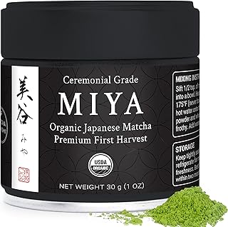Miya Matcha 30g - Organic Premium Ceremonial Japanese Matcha Green Tea Powder - First Harvest - Zero Sugar - USDA and KOAA Certified