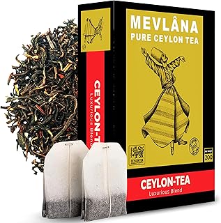 Mevlâna Pure Ceylon Tea Bags - Luxurious Blend | Premium Hand-Picked Black Tea with Rich Aroma & Flavor | Authentic Sri Lankan Tea